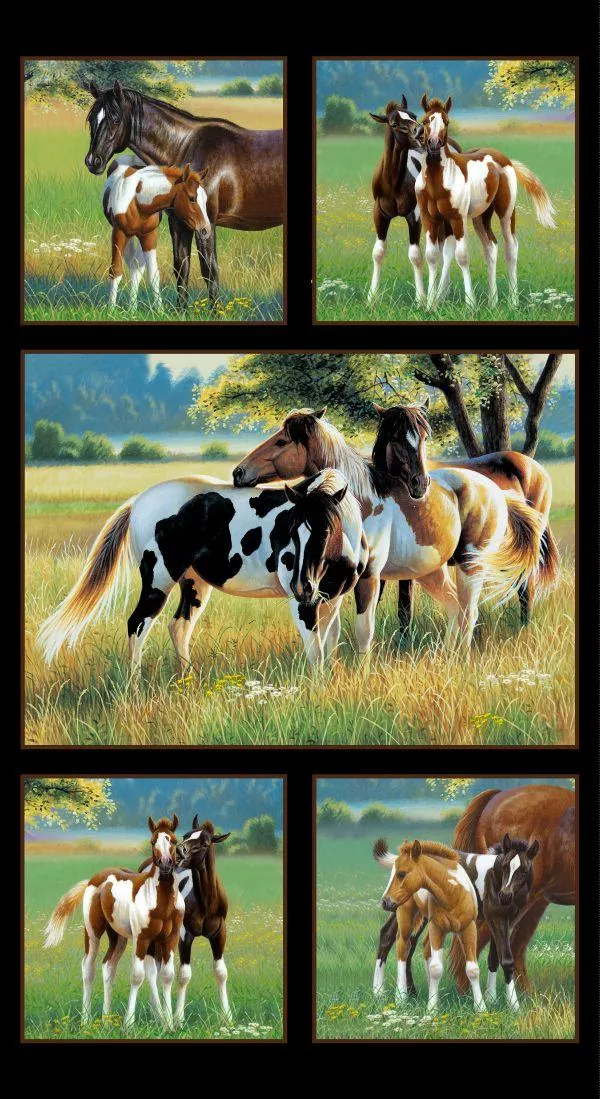 EZS Pasture Buddies 7207-BLACK - Cotton Fabric