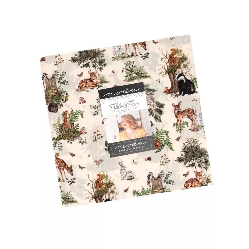 Fable and Fern : 10" Squares - Layer Cake - #40060LC - Watercolour Heart