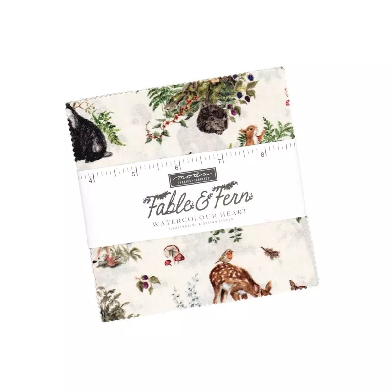 Fable and Fern : 5" Squares - Charm Pack - #40060PP - Watercolour Heart