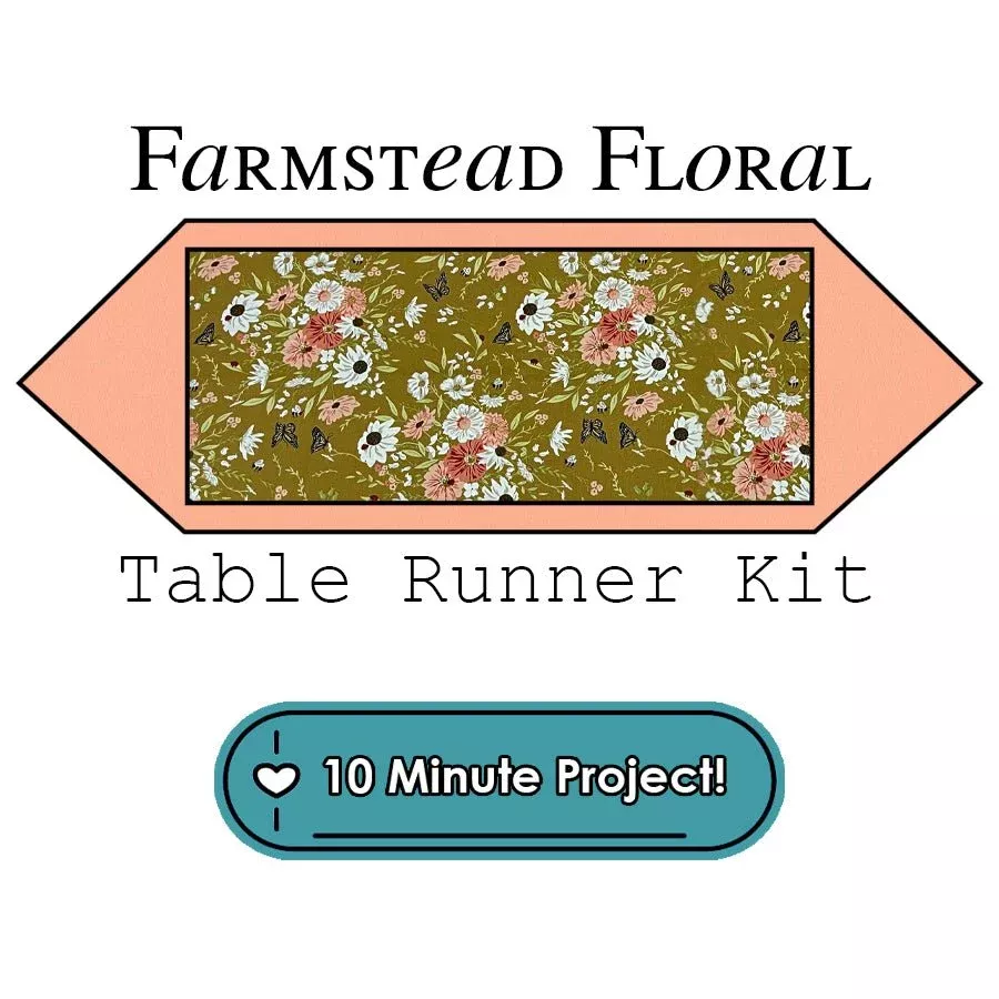 Farmstead Floral Table Runner Kit Moda
