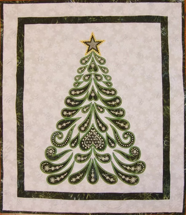 Feathered Christmas Machine Embroidered Quilt Kit