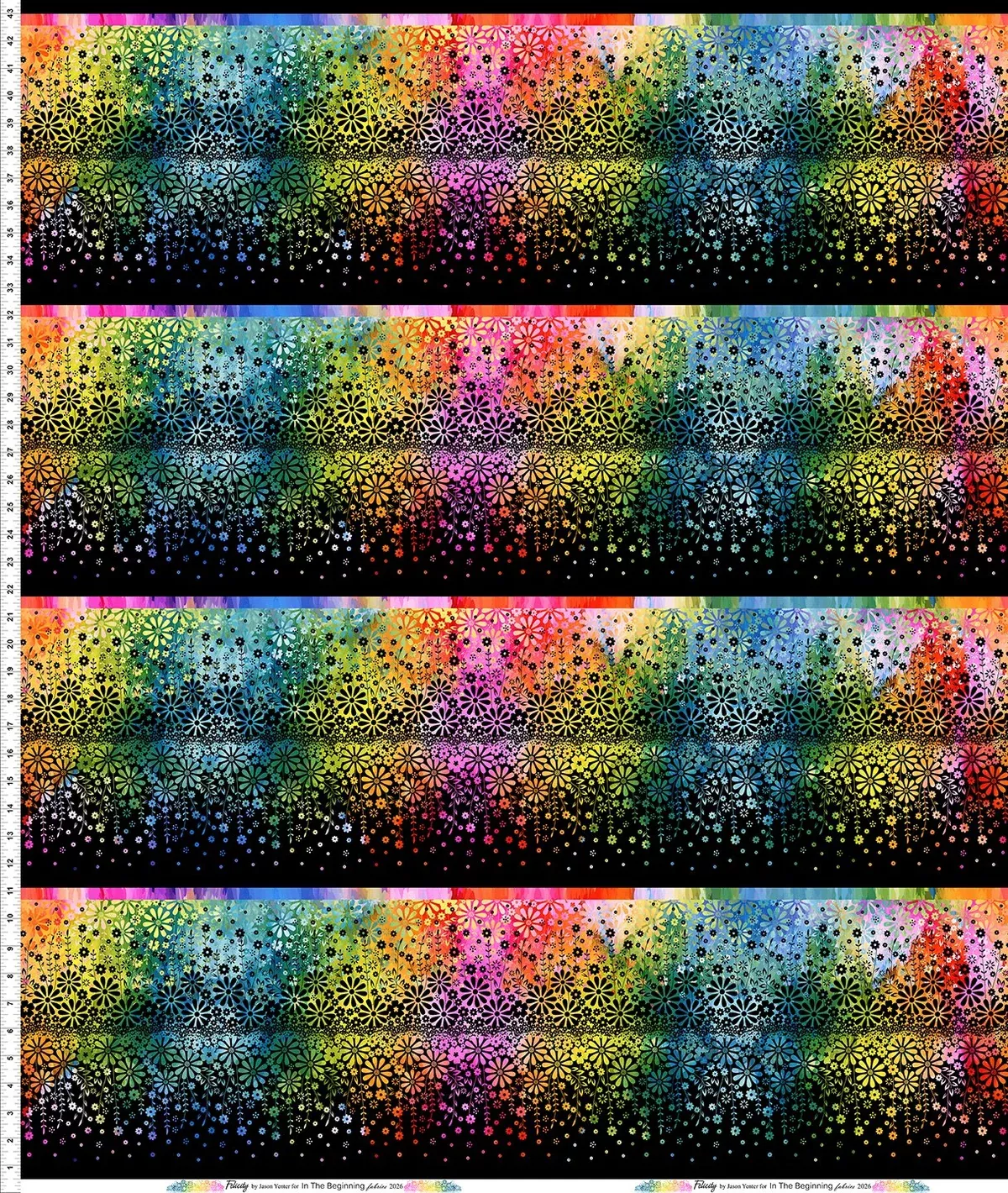 Felicity - Floral Stripe Black