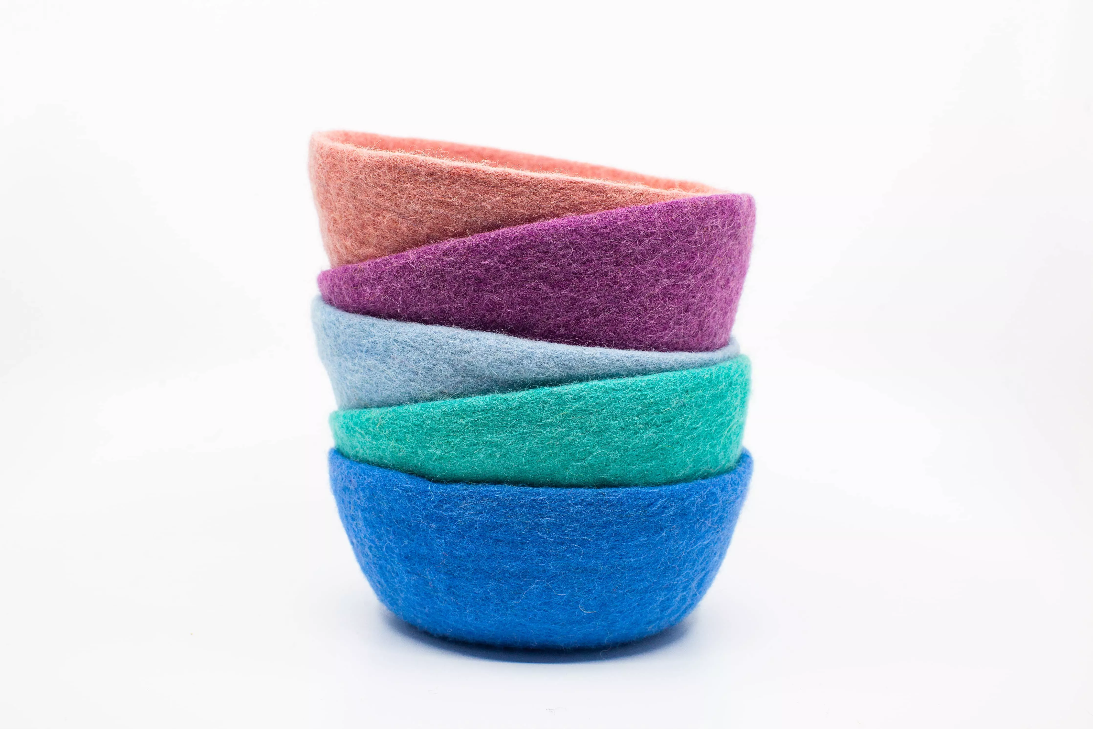 Felt Bowl Pastels-Small | Wool Felt Bowl | Pastel Colors