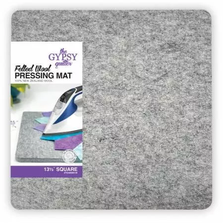 Felted Wool Pressing Mat - by The Gypsy Quilter - 13.5" X 13.5"