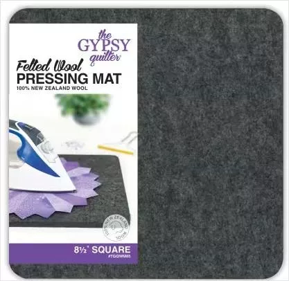 Felted Wool Pressing Mat - by The Gypsy Quilter - 8.5" X 8.5"