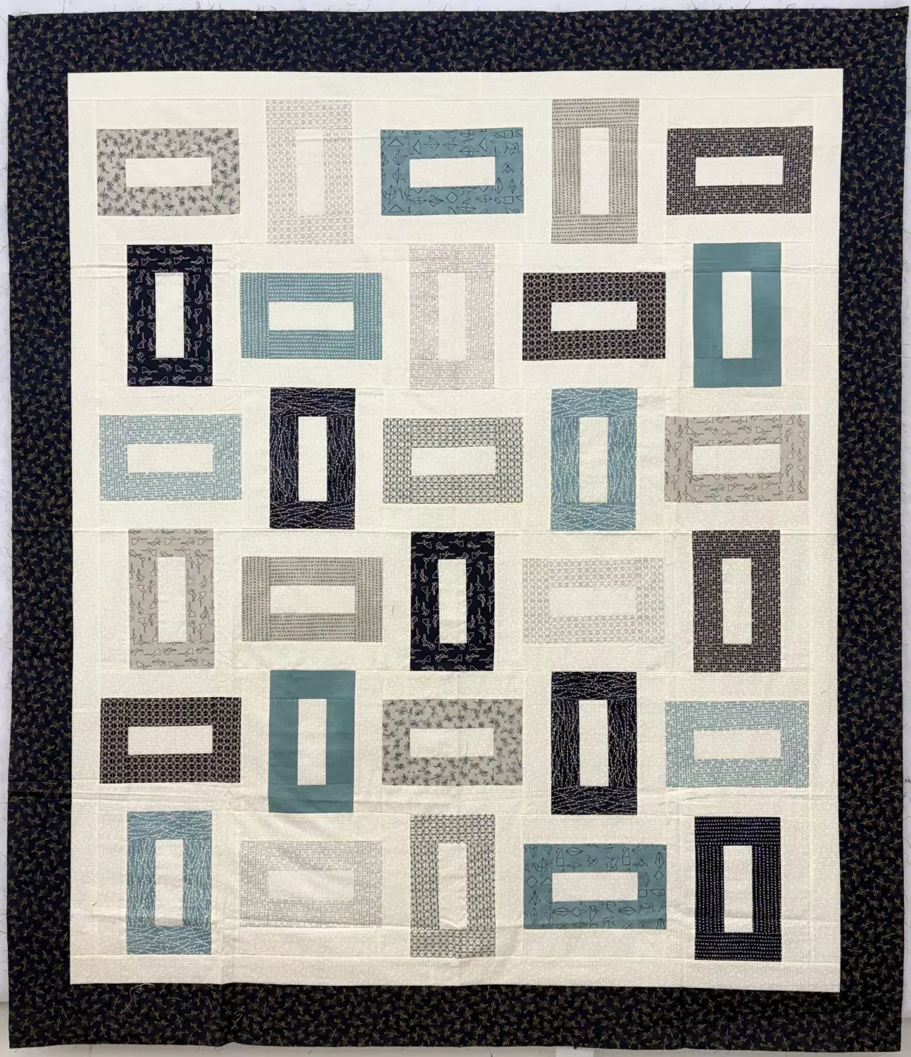 Fenced In - SAMPLE - Pieced Top - 62.5" x 73" - NO Binding