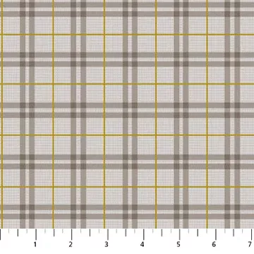Figo Fabrics Winter Dreams Plaid Taupe Fabric ONLINE PURCHASE ONLY