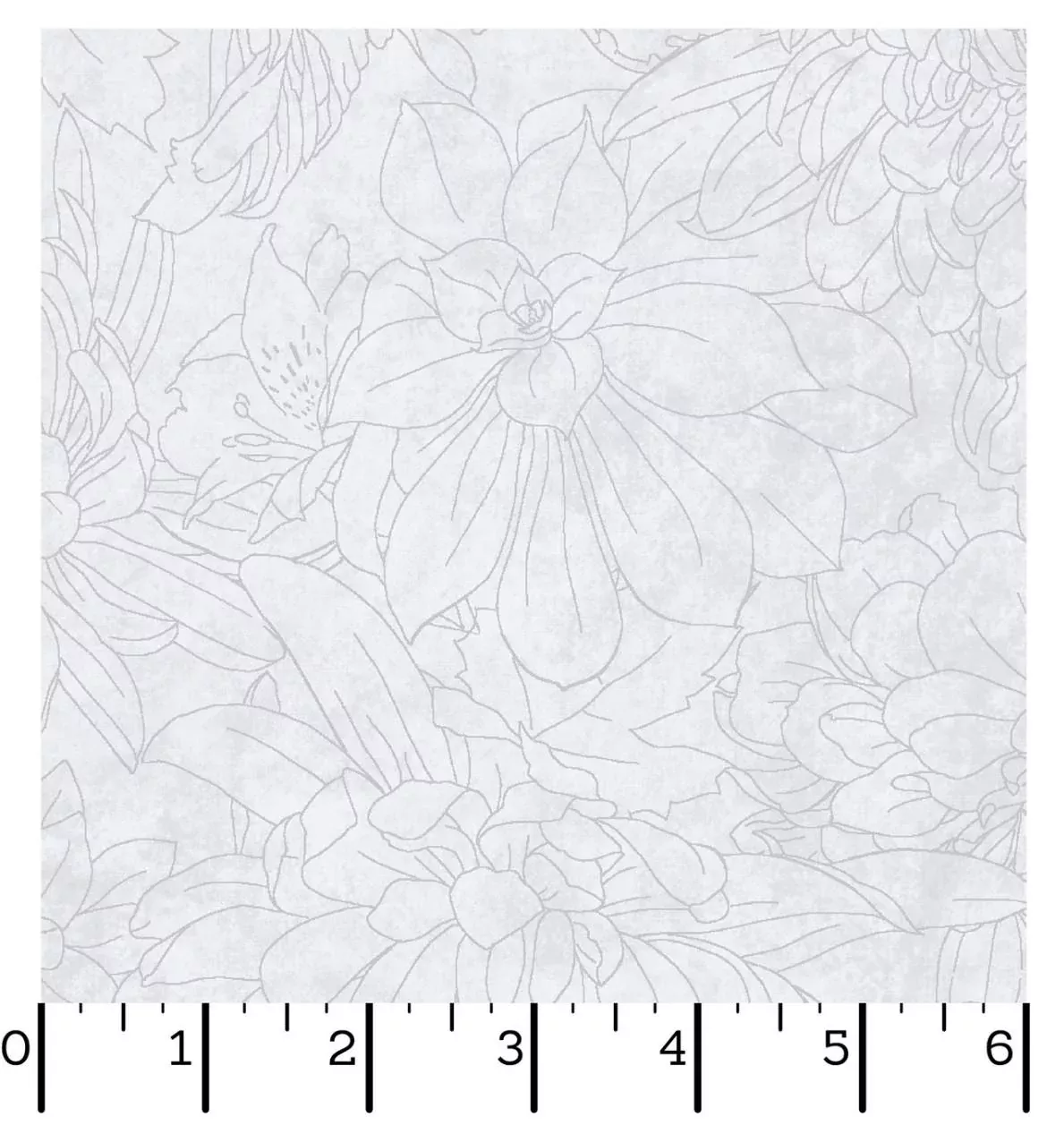Fine Line Floral 108" by Maywood Studio - Pale Gray MASQB11240-KW