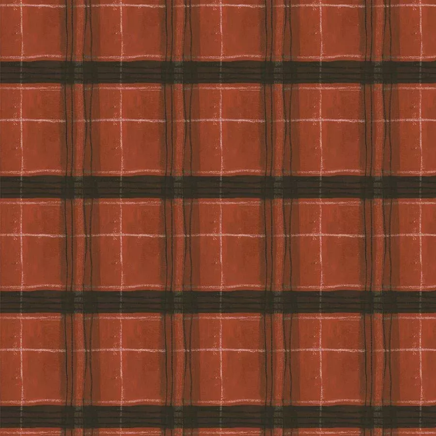 The Flannel One Window Pane Plaid Barn Red