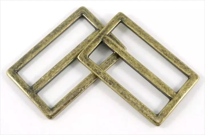 Flat Strap Sliders - 1.5"- 4 Pack - Antique Brass - Emmaline - SLDFLAT38MM-AB/4