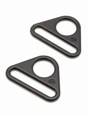 Flat Triangle Ring ByAnnie Black Metal 1-1/2" - Set of Two 815217022451 ^