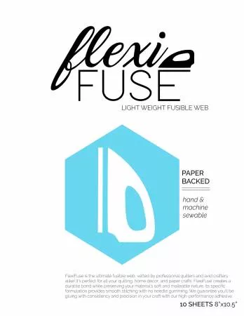 FlexiFuse Lightweight Fusible Web - 10 Sheets 8" x 10.5" FLEX-10