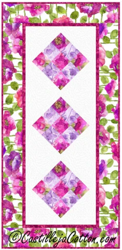 Floating Nine Patch Runner Pattern by Castilleja Cotton