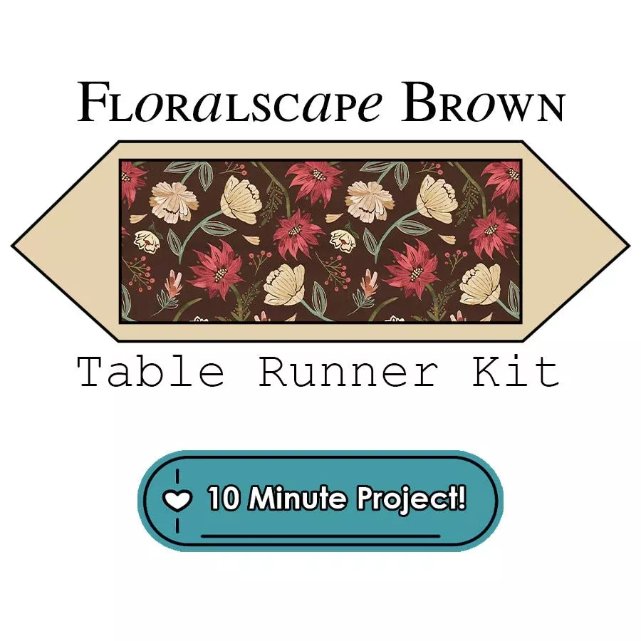 Floralscape Brown Table Runner Kit Wilmington