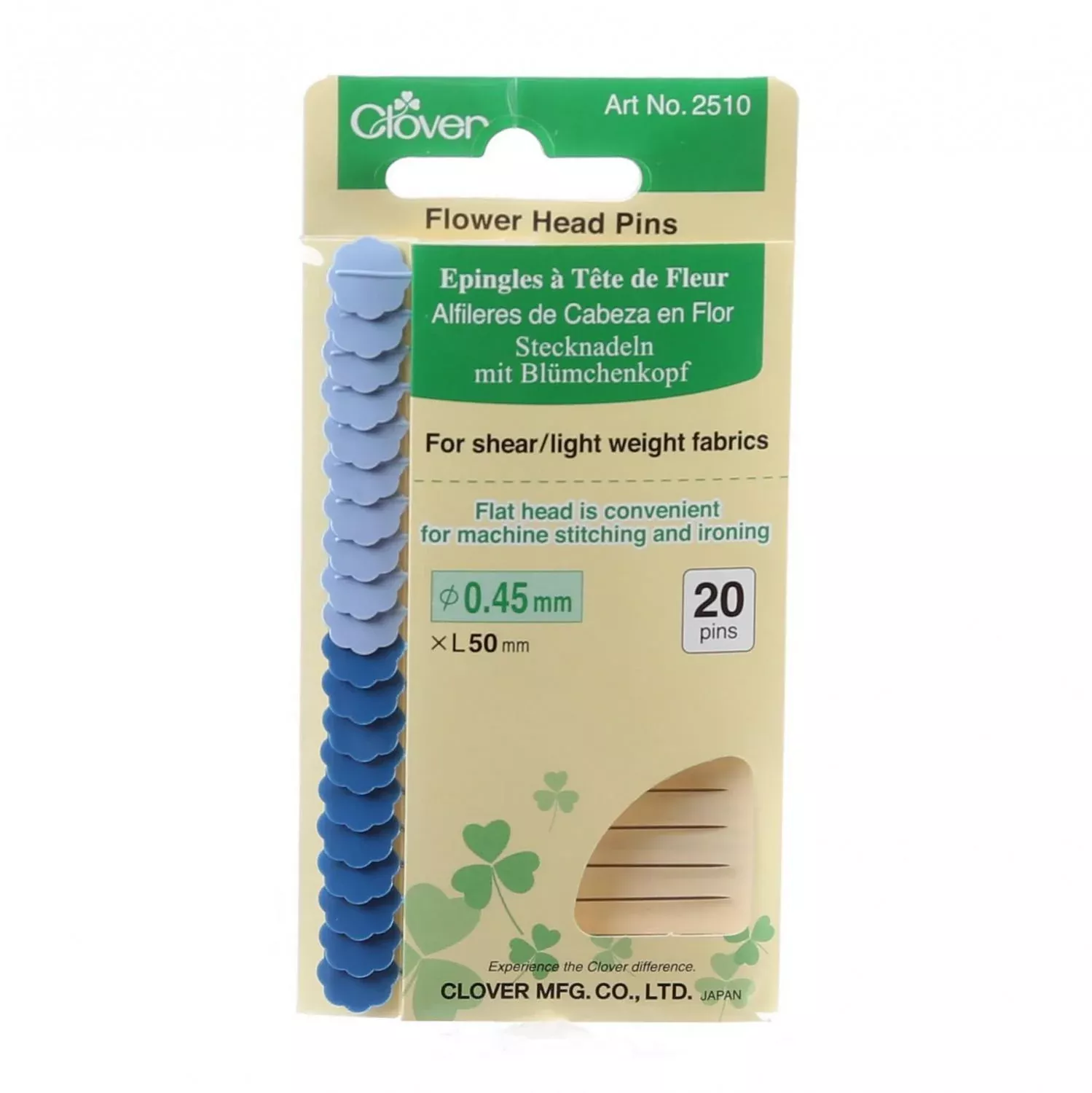 Flower Head Fine Pins - Size 45mmx50mm (20pc)