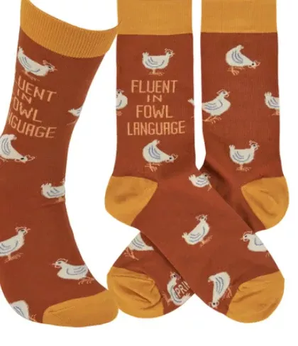 Fluent in Fowl Language Socks