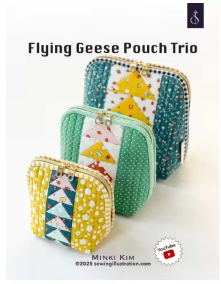 Flying Geese Pouch Trio