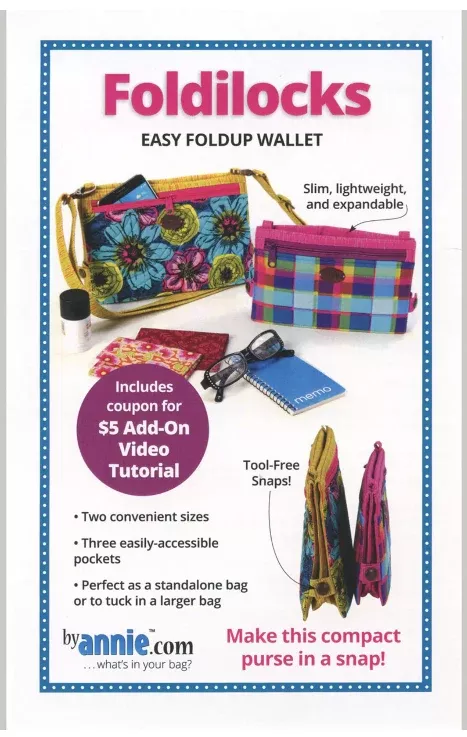 Foldilocks - Easy Foldup Wallet Pattern by Annie