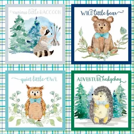 Forest Friends Scenic 18681 MLT Multi Plaid Patch 3 Wishes +