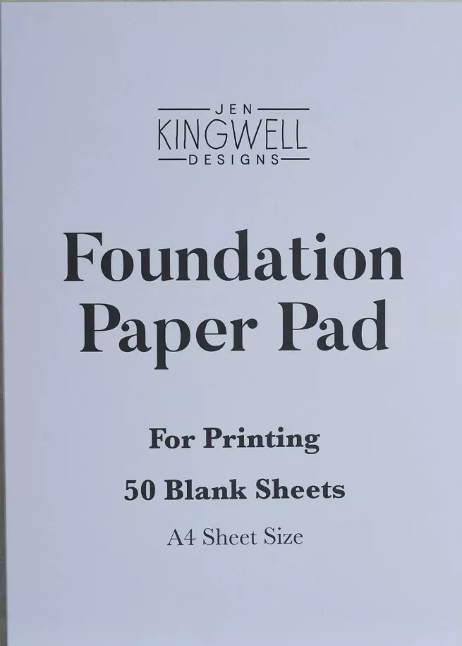 Foundation Paper Pad for Printing 50 Sheets A4 Size by Jen Kingwell Designs
