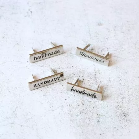 Four Pack Handmade Labels Nickel