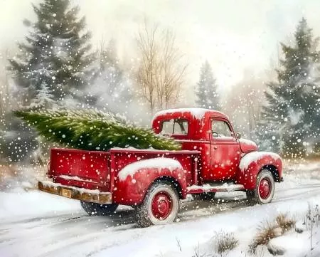 Four Seasons by:David Textiles 36" X 42" Cotton The Delivery AL-7157-5C-1 Multi Panel