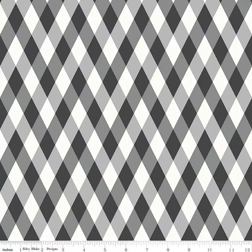 Frank & Friends Diamonds Black – Remnant 25″ × 44″