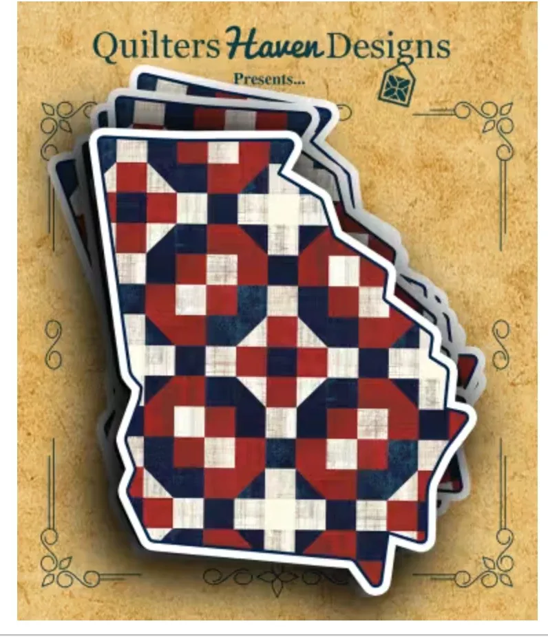 Freedom Quilt Stickers-Georgia