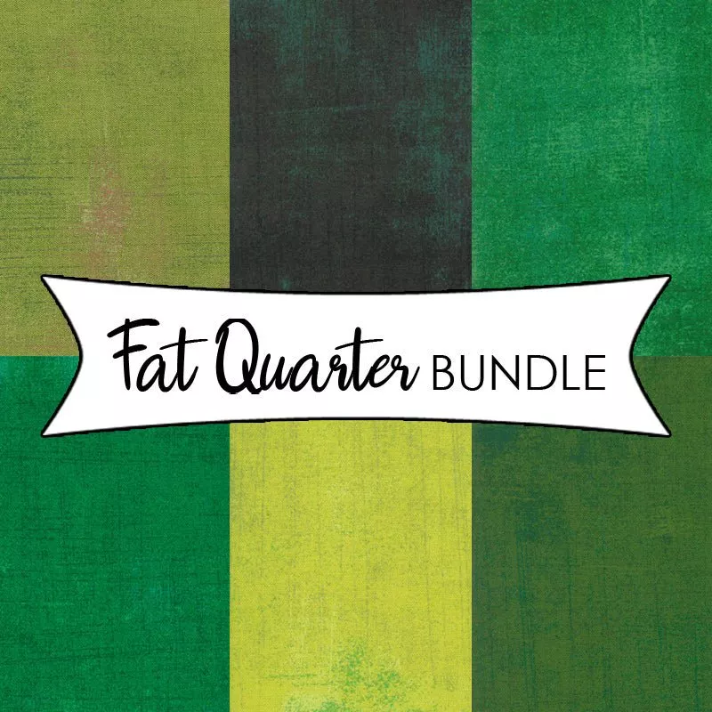 Fresh Greens Mix Fat Quarter Bundle – 6 Green Moda Grunges