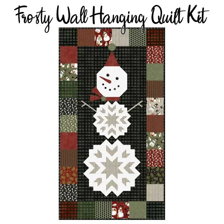 Frosty Wall Hanging Quilt Kit with Northern Christmas from Riley Blake