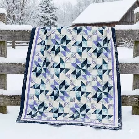 Frozen Fog Quilt KIT - 55.5" x 67.5" includes binding