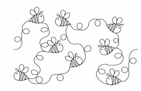 Full Line Stencil Bumble Bees