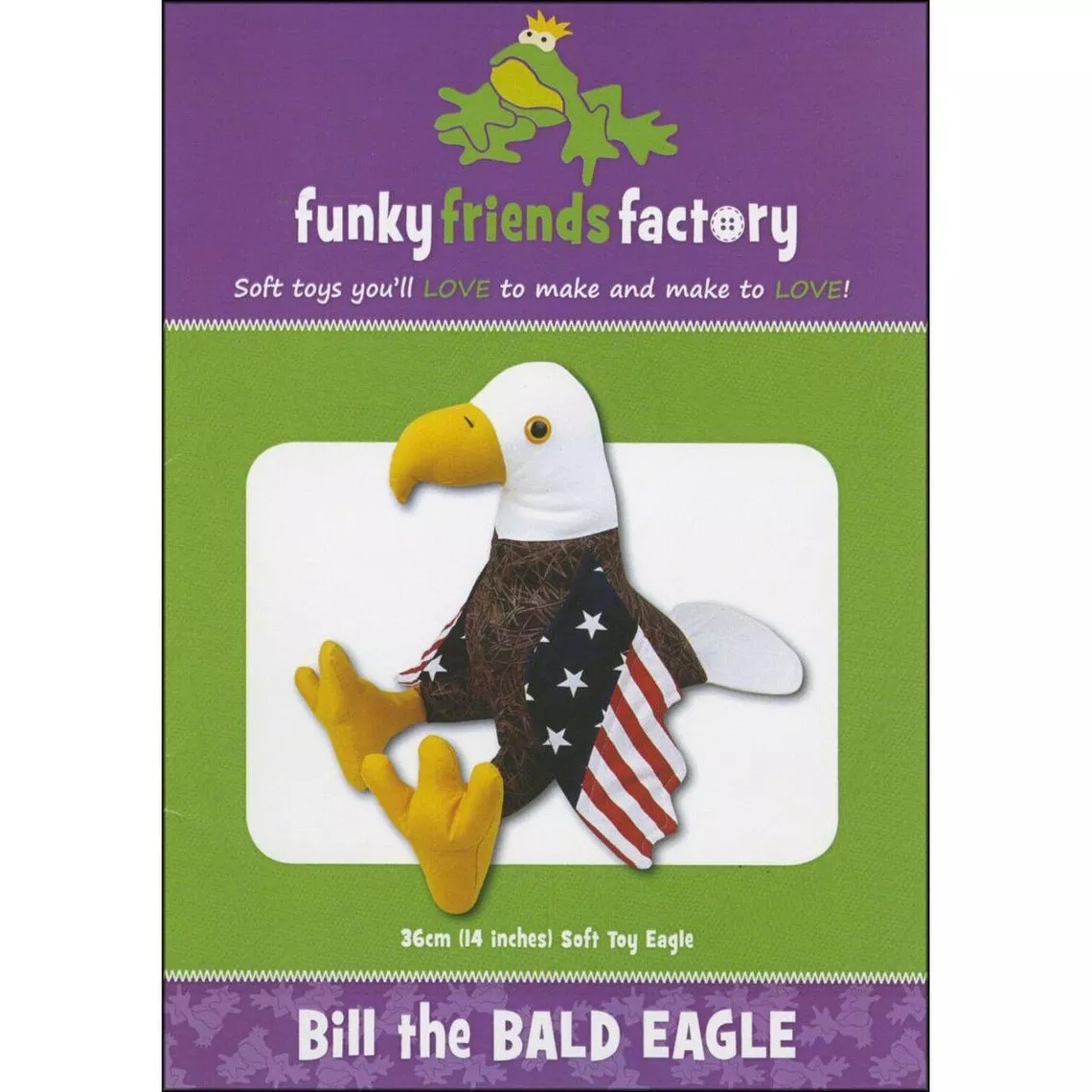 Funky Friends Bill The Bald Eagle Pattern FF3845 ^