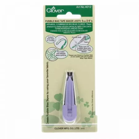 Fusible Bias Tape Maker 9mm 3/8in by Clover 4012CV