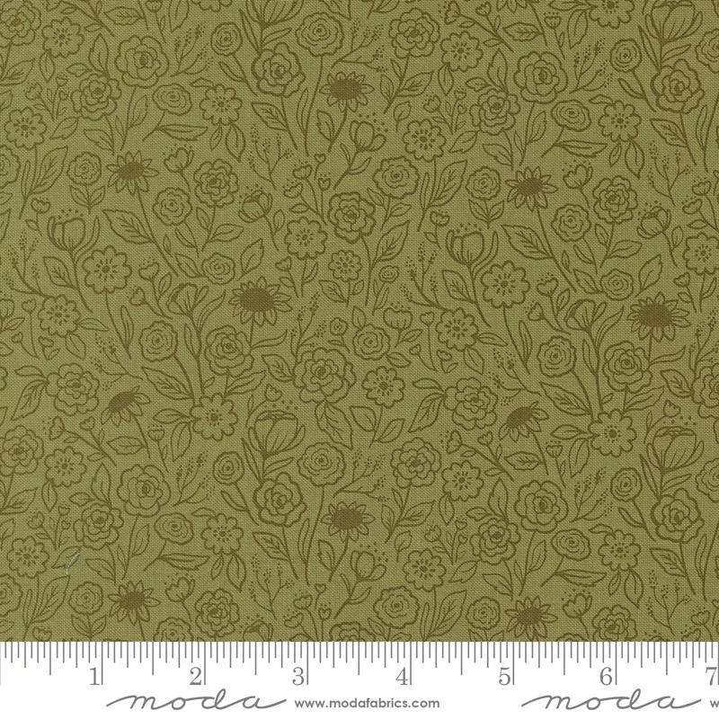 Garden Glam : Flower Doodles Grass - #5272-16 - Lella Boutique