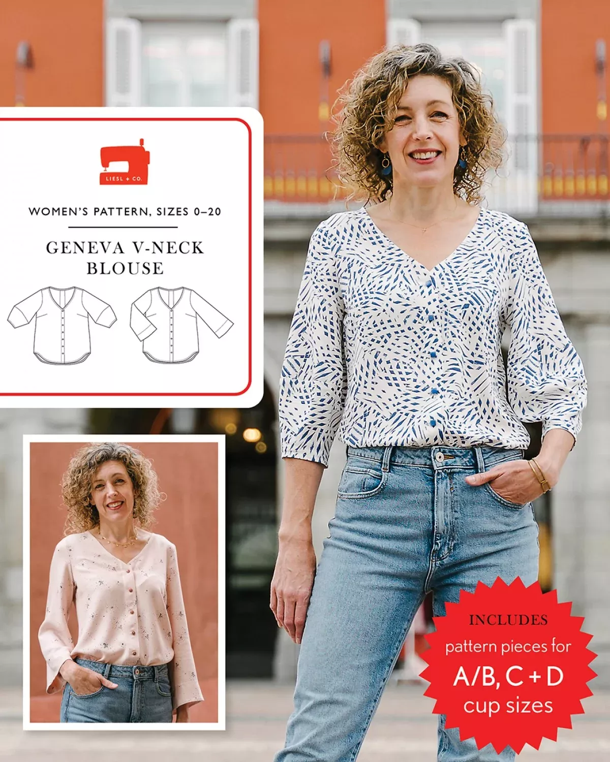 Geneva V-Neck Blouse Pattern