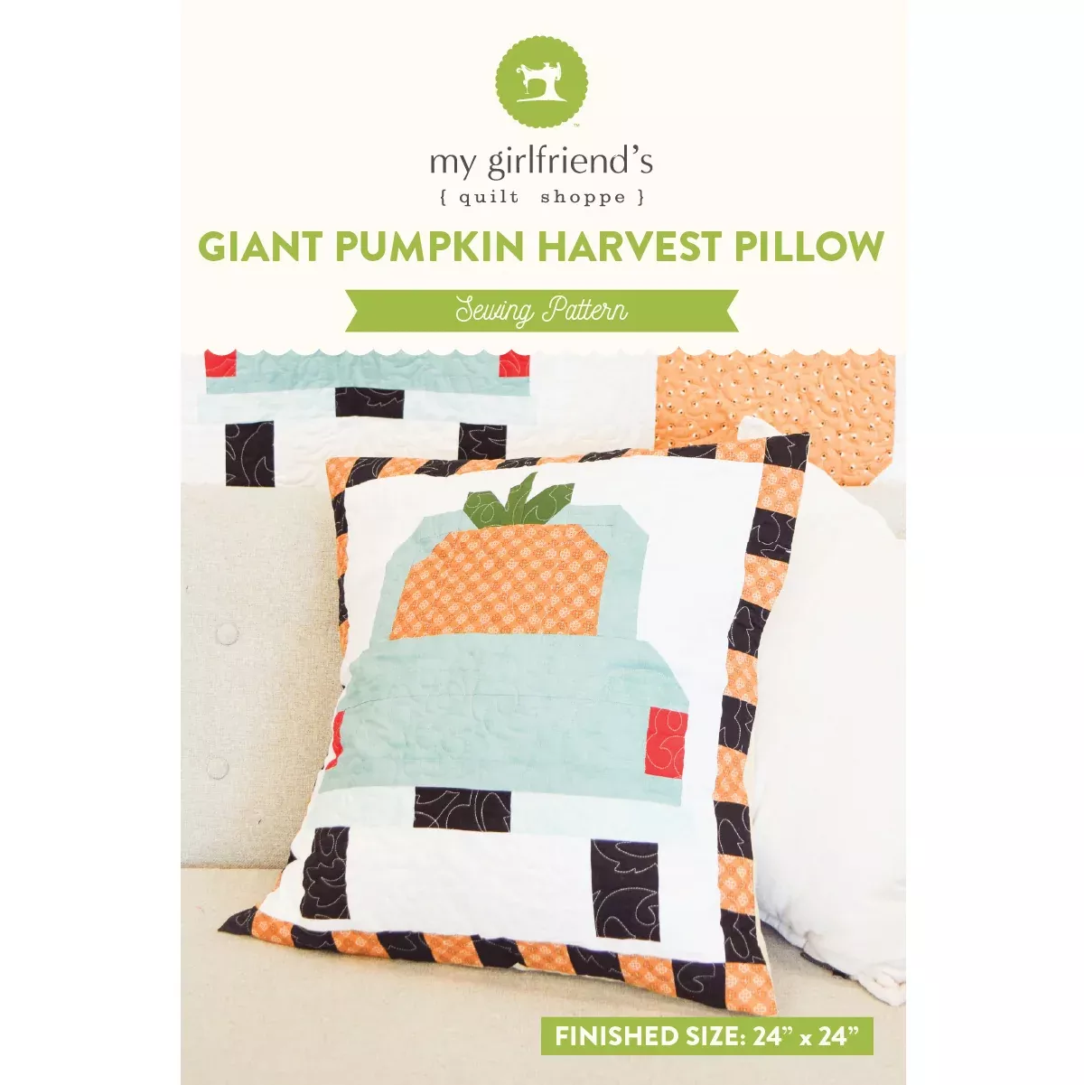 Giant Pumpkin Harvest Pillow (Downloadable Sewing Pattern)