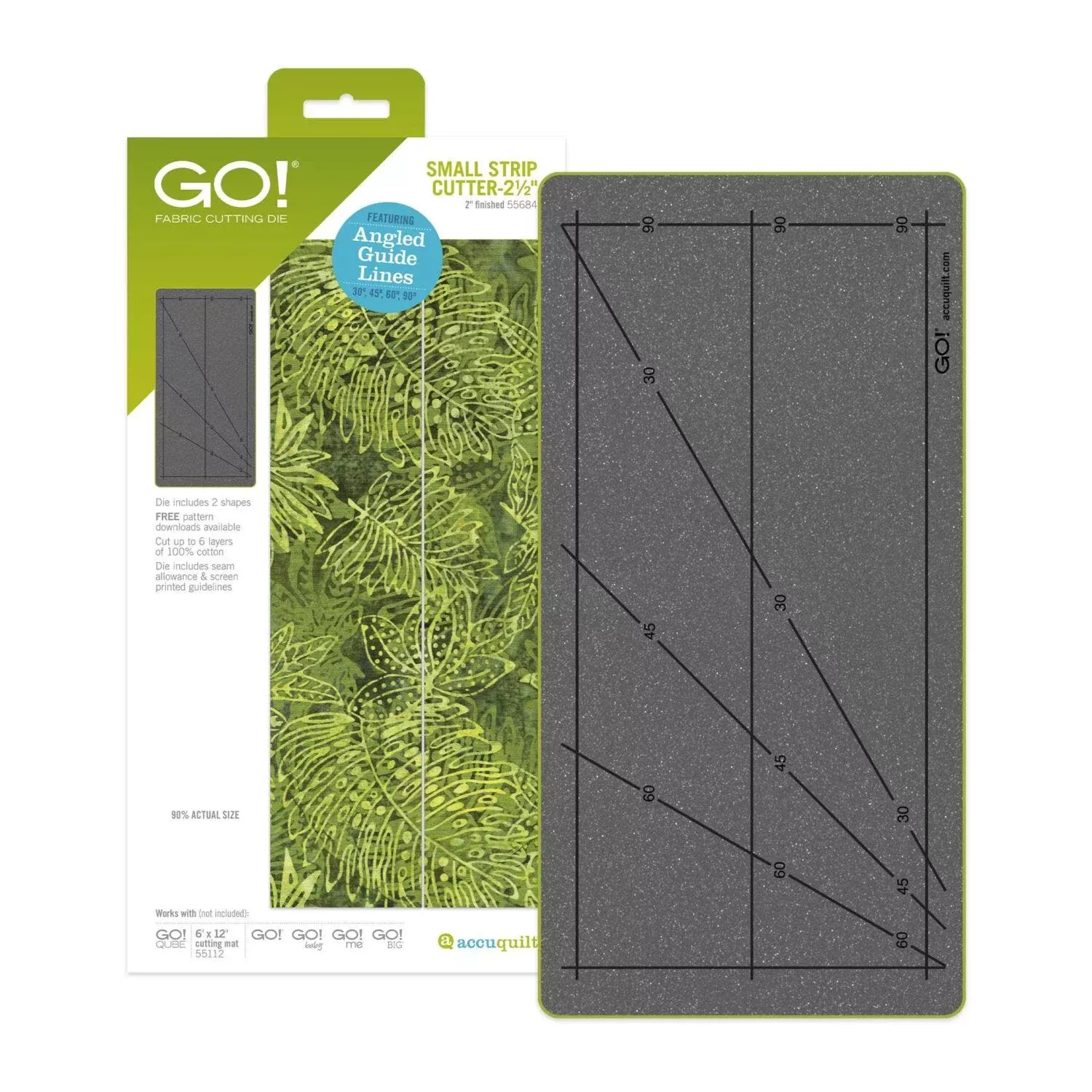 GO! Small Strip Cutter 2 1/2" (2" Finished) 2 Strips Die