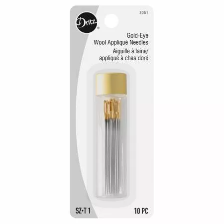 Gold-Eye Wool Applique Needles 3051