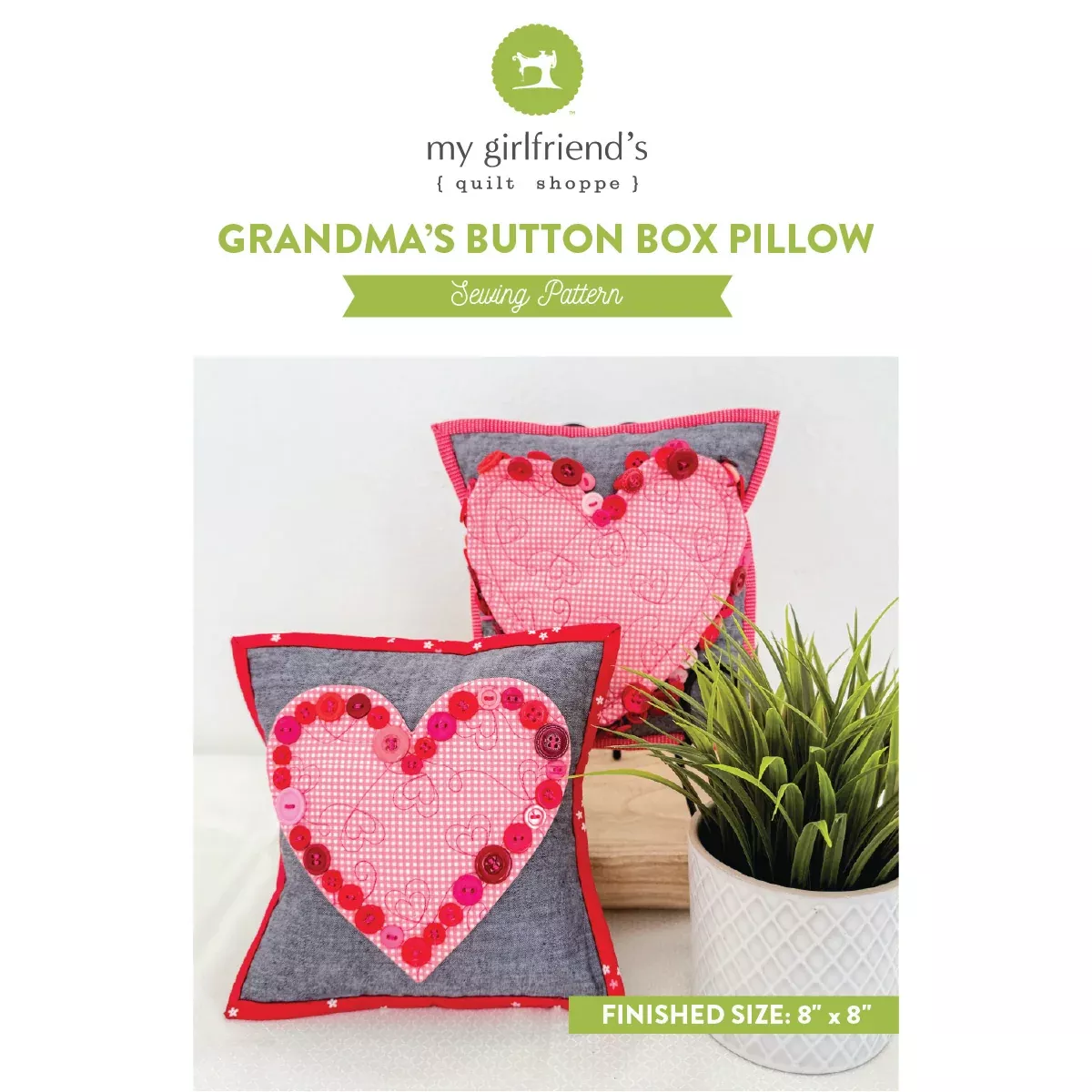 Grandma's Button Box Pillow (Downloadable Sewing Pattern)
