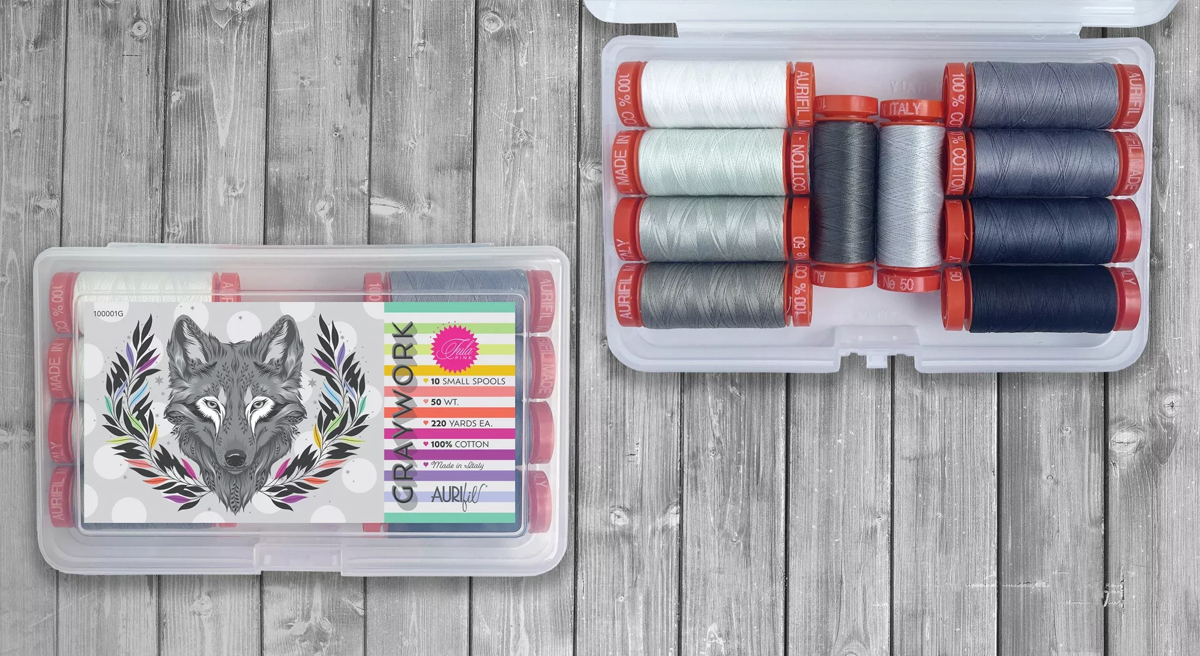 Graywork by Tula Pink 10 Small Spools
