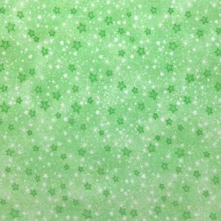 Green Mini Stars - Flannel - #9831AE-66