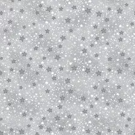 Grey Mini Stars - Flannel - #9831AE-99