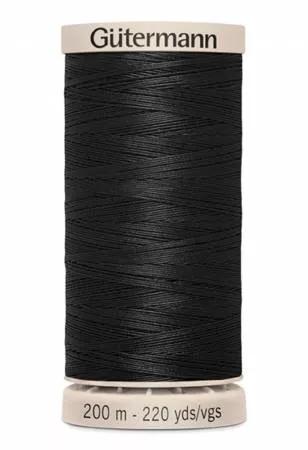 Gutermann 220 yds 40 wt Black Hand Quilting Cotton Thread 738219-5201 thread