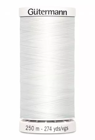 Gutermann Polyester All Purpose Thread 273yds White