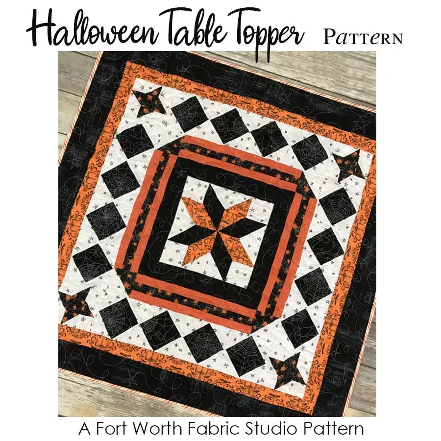 Halloween Table Topper Quilt Pattern FWFS PDF Download