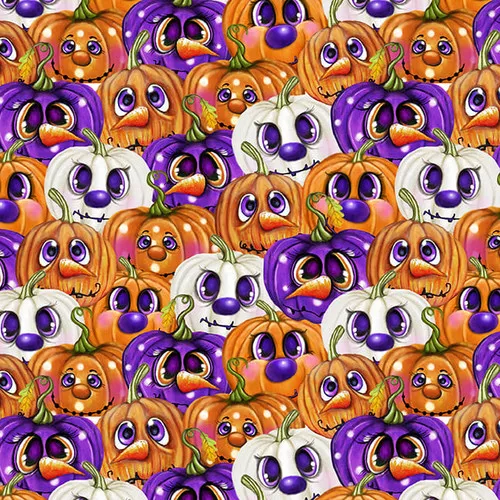 Hallowishes in Pumpkins Orange by Blank Quilting 3368-33