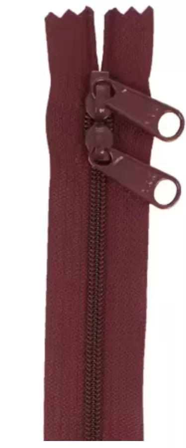 Handbag Zipper 30" Double-slide-Cranberry
