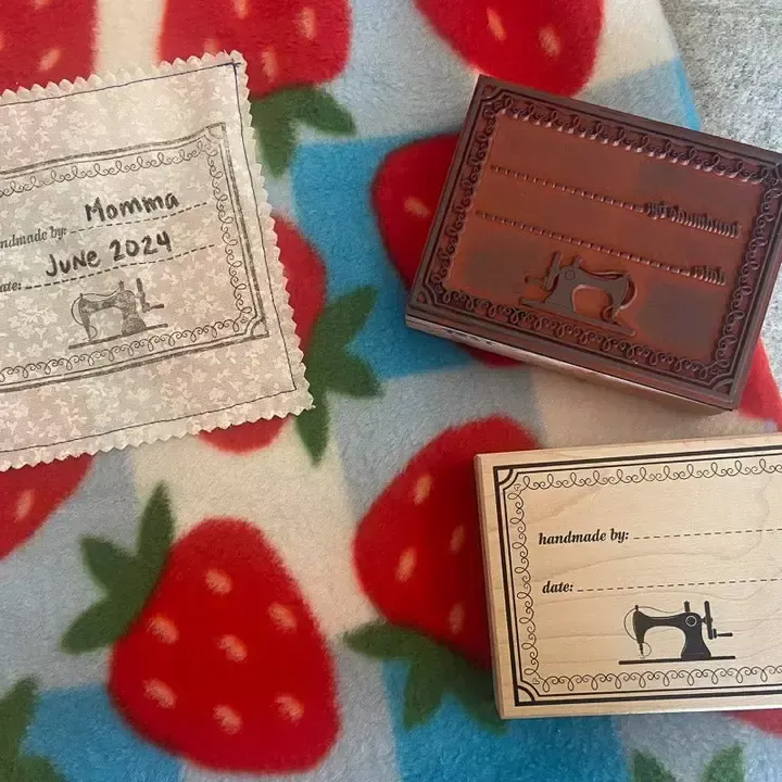 Handmade By Fabric Stamp
