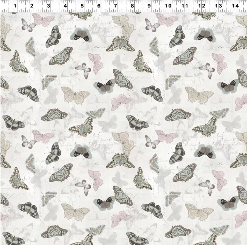 Harmony by Clothworks - Butterflies Pewter - Y4585-119
